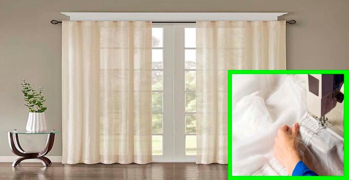 cortina con barra escondida