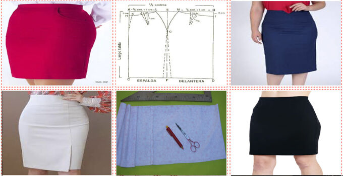 Coser una falda corta para dama con una máquina de coser